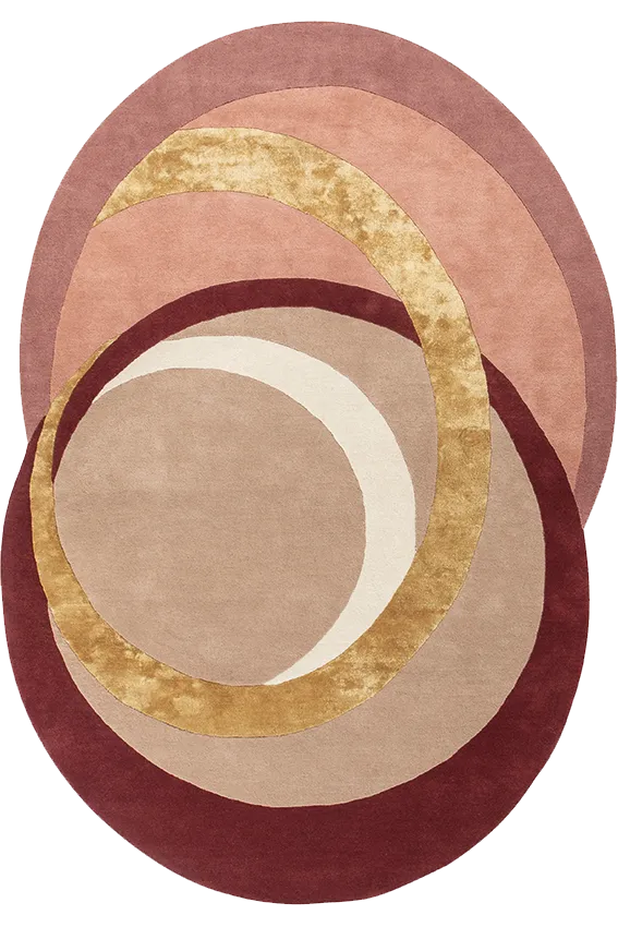 toulemonde-bochart-alliances-tapis-rose-poudre-en-laine-et-viscose-tuft-main image 1