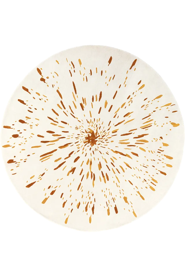 toulemonde-bochart-paint-rond-diam-tre-250-tapis-rond-ocre-et-beige image 1