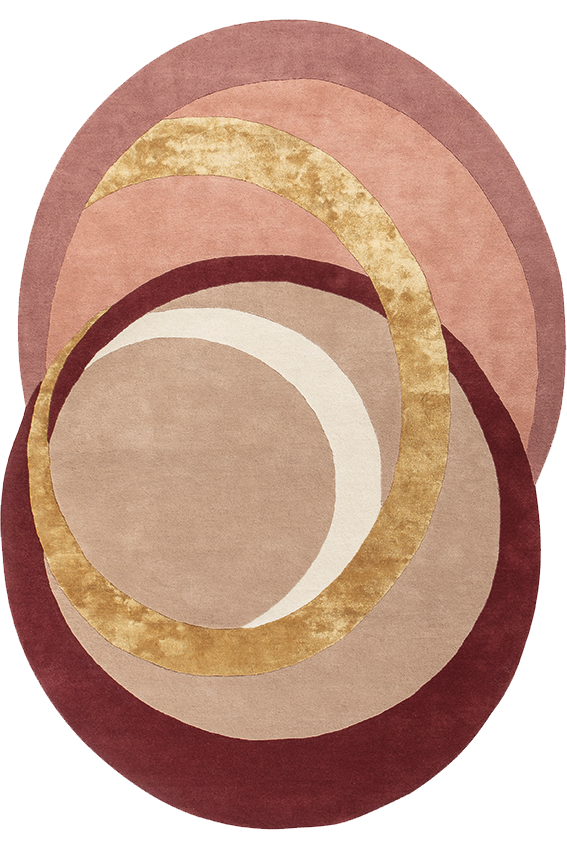 toulemonde-bochart-alliances-tapis-rose-poudre-en-laine-et-viscose-tuft-main image 1