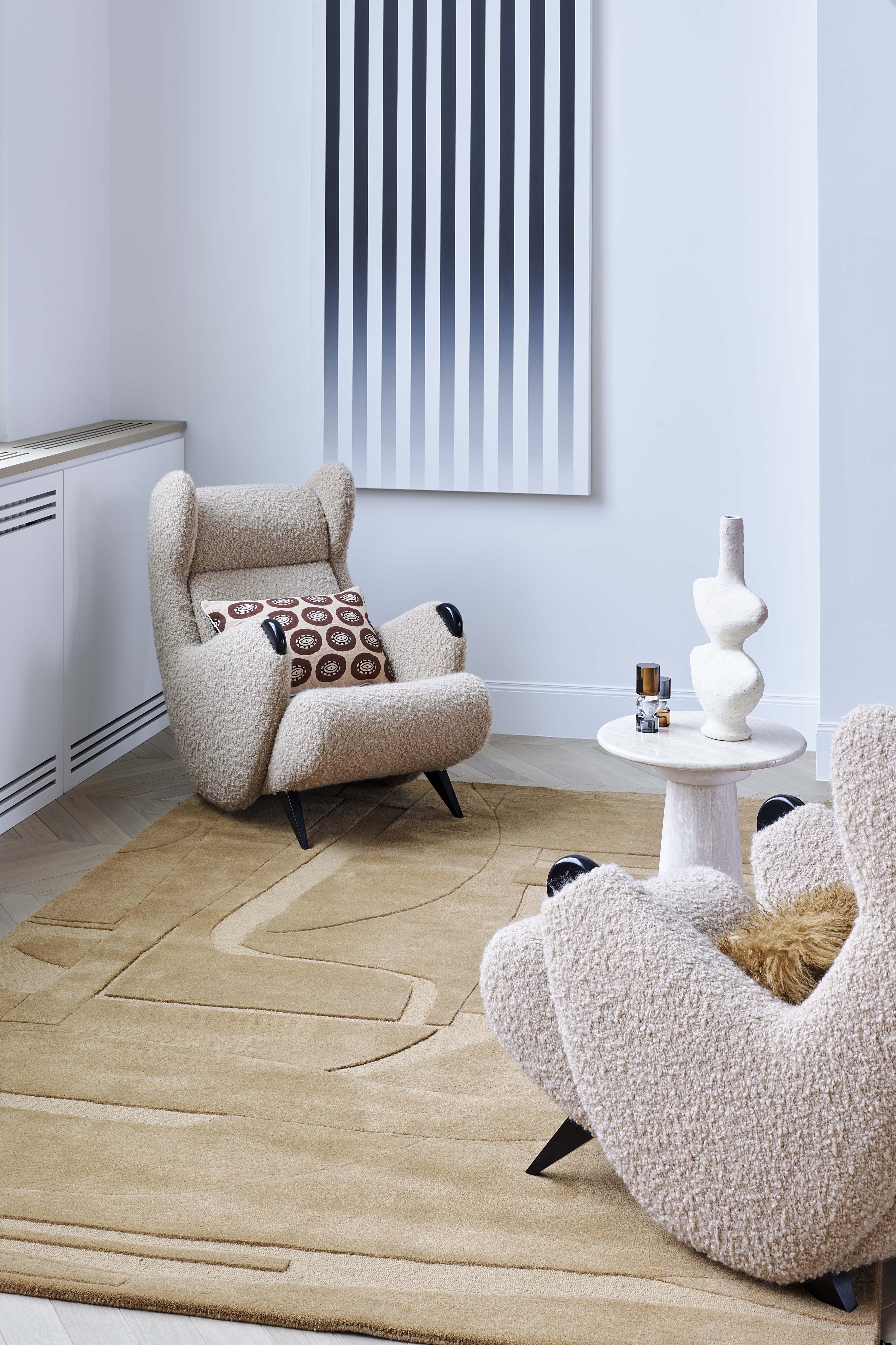 toulemonde-bochart-collage-tapis-laine-brun-fait-main image 3