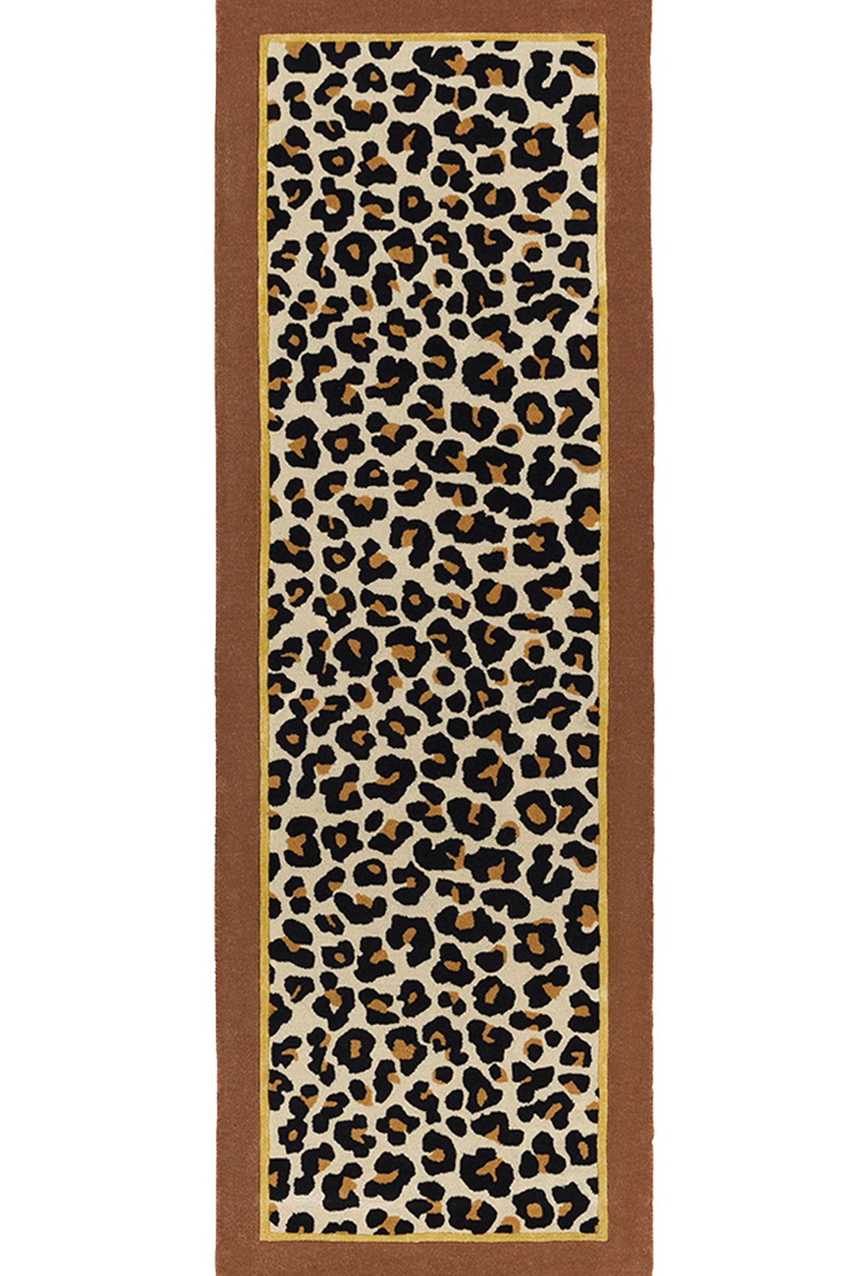 toulemonde-bochart-fauve-beige-tapis-runner-l-opard-laine-et-viscose-80x240 image 1