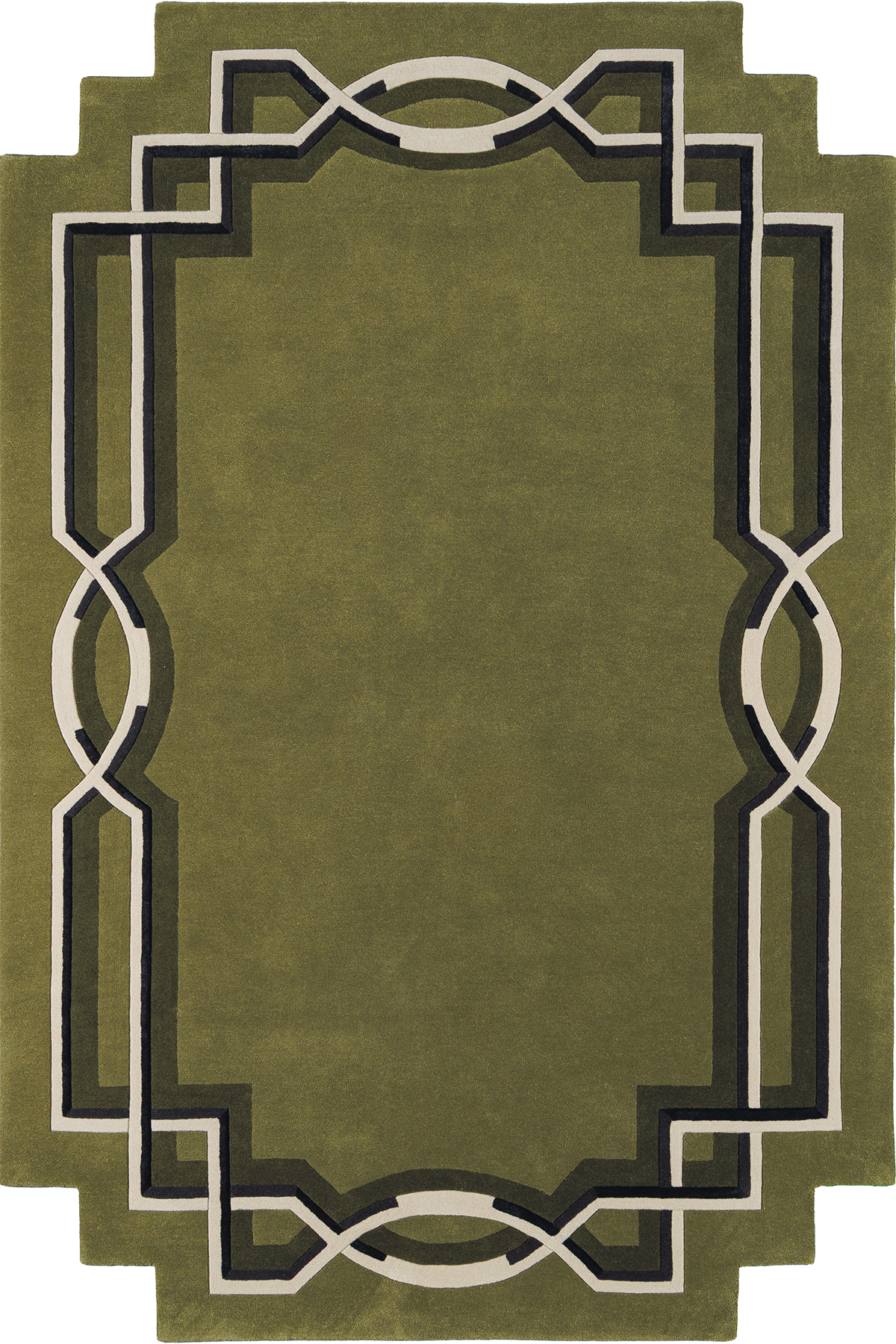 toulemonde-bochart-style-tapis-vert-pure-laine-tuft-velours image 1