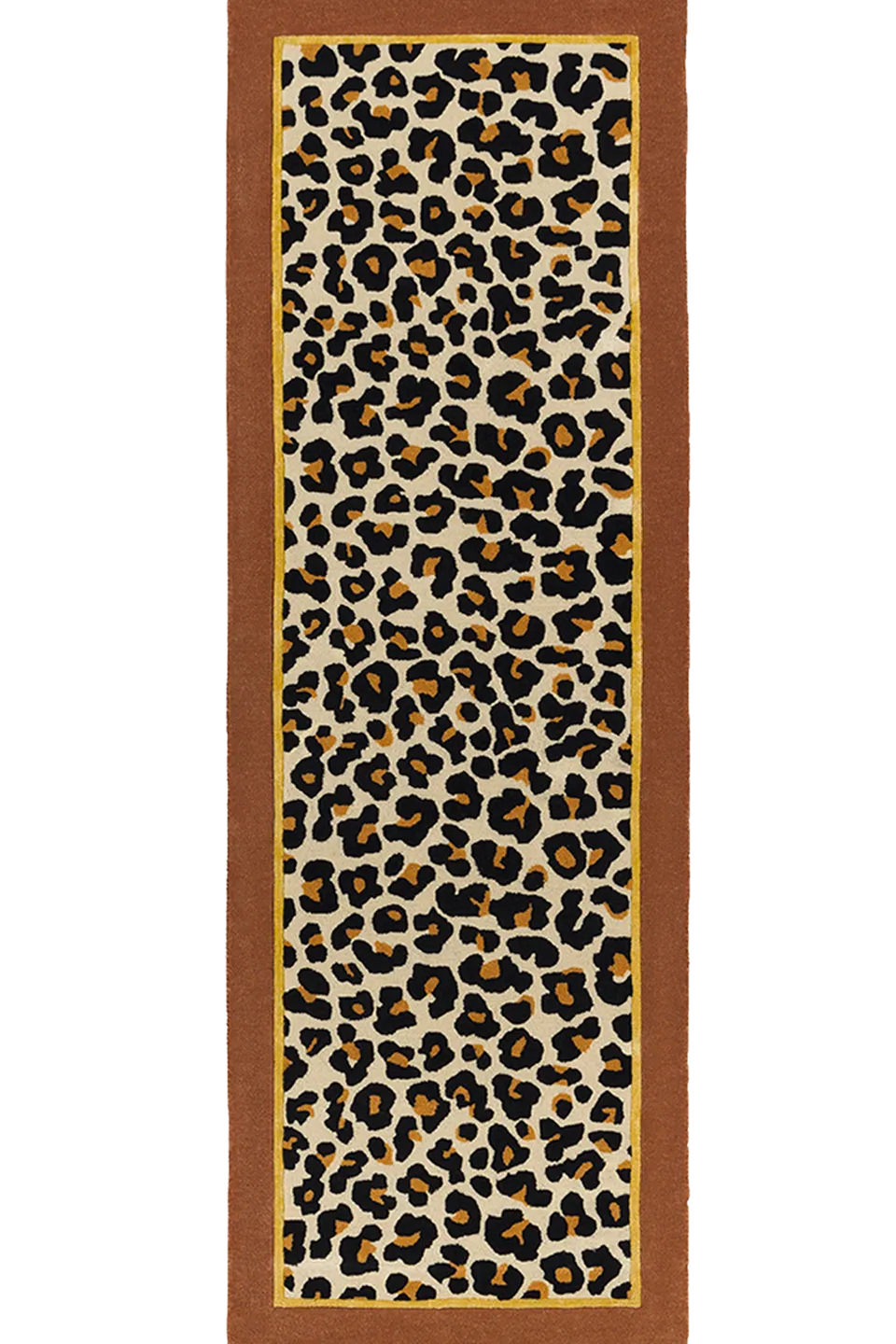 toulemonde-bochart-fauve-beige-tapis-runner-l-opard-laine-et-viscose-80x240 image 1