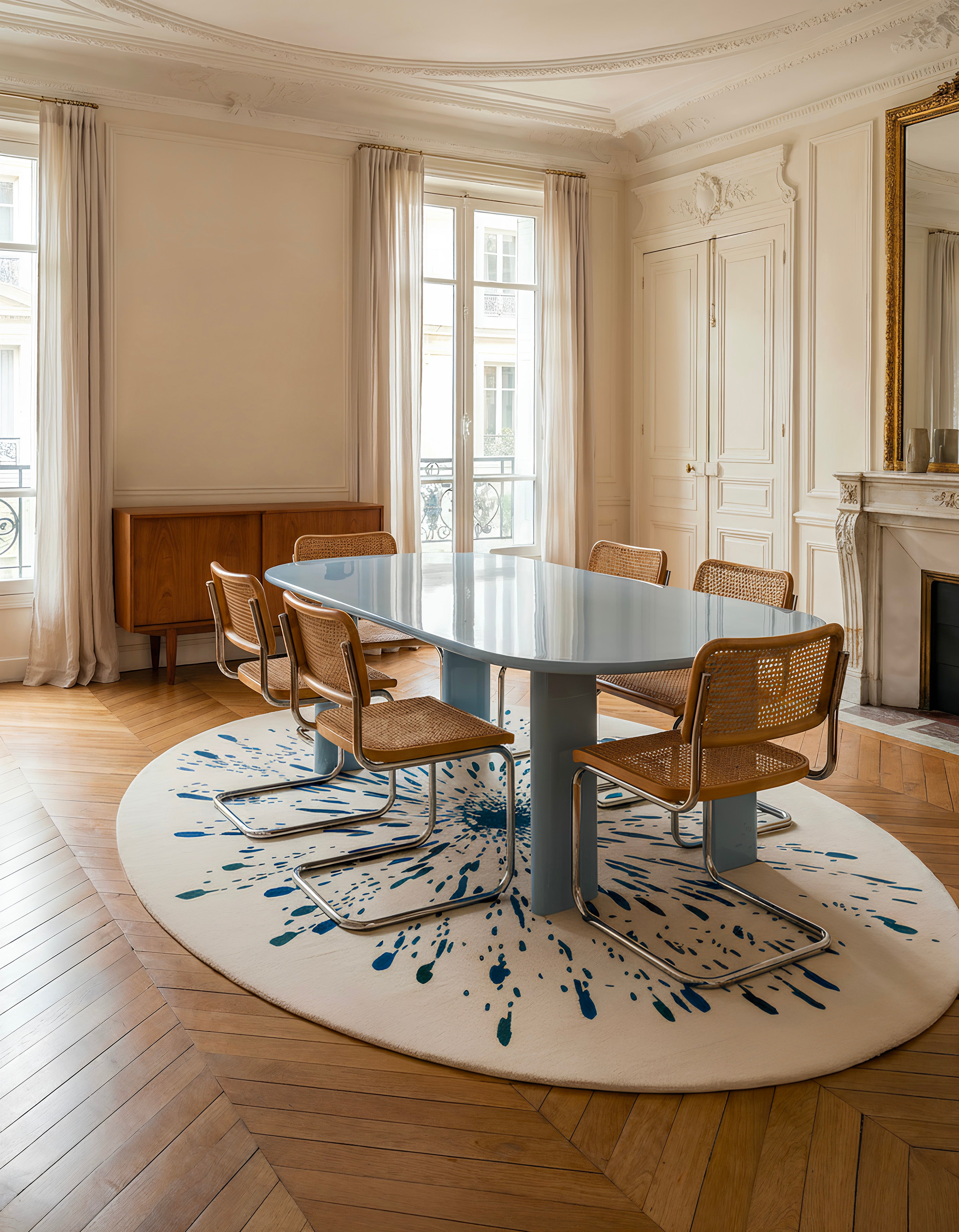 toulemonde-bochart-paint-ovale-tapis-ovale-laine-et-viscose-200x300 image 2