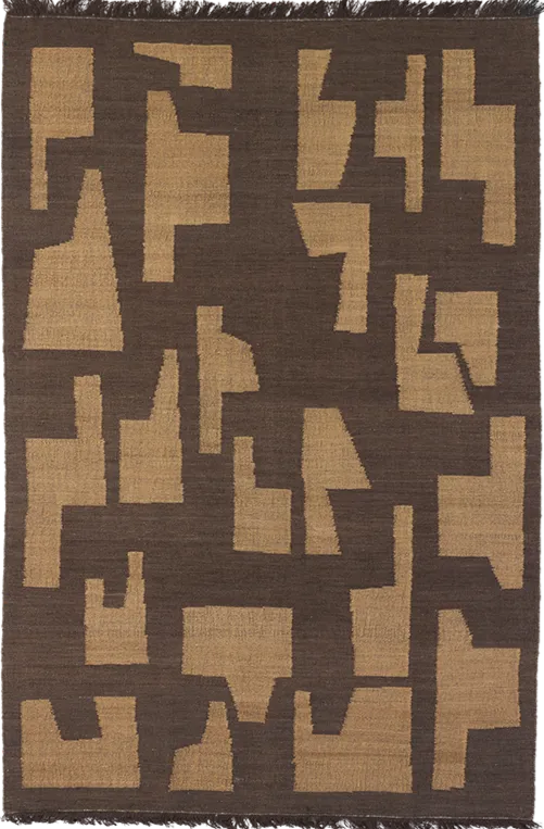 tapis-serge-lesage-vibration-1-noyer-motif-girafe-voyage image 1