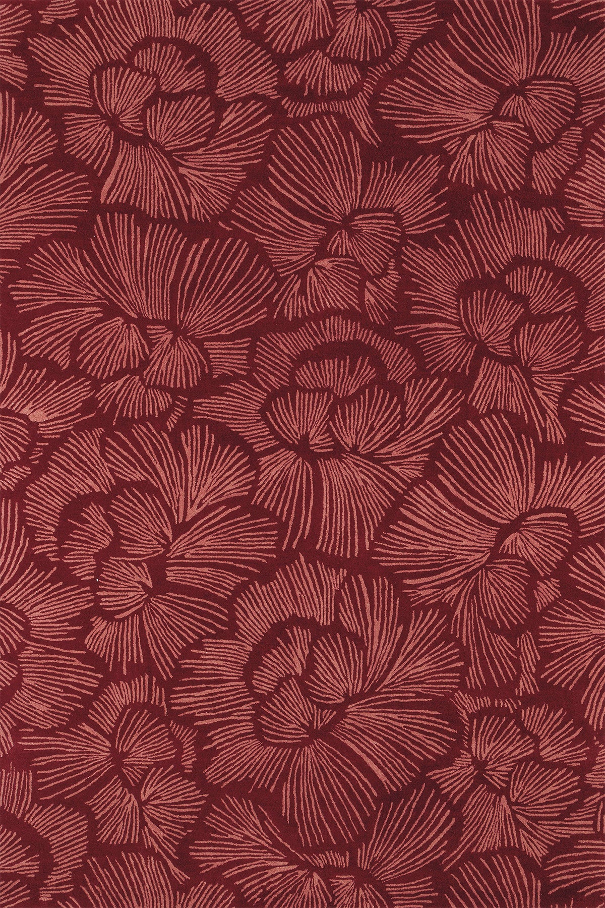 toulemonde-bochart-gala-bordeaux-tapis-floral-tuft-main-pur-velours-de-laine image 1