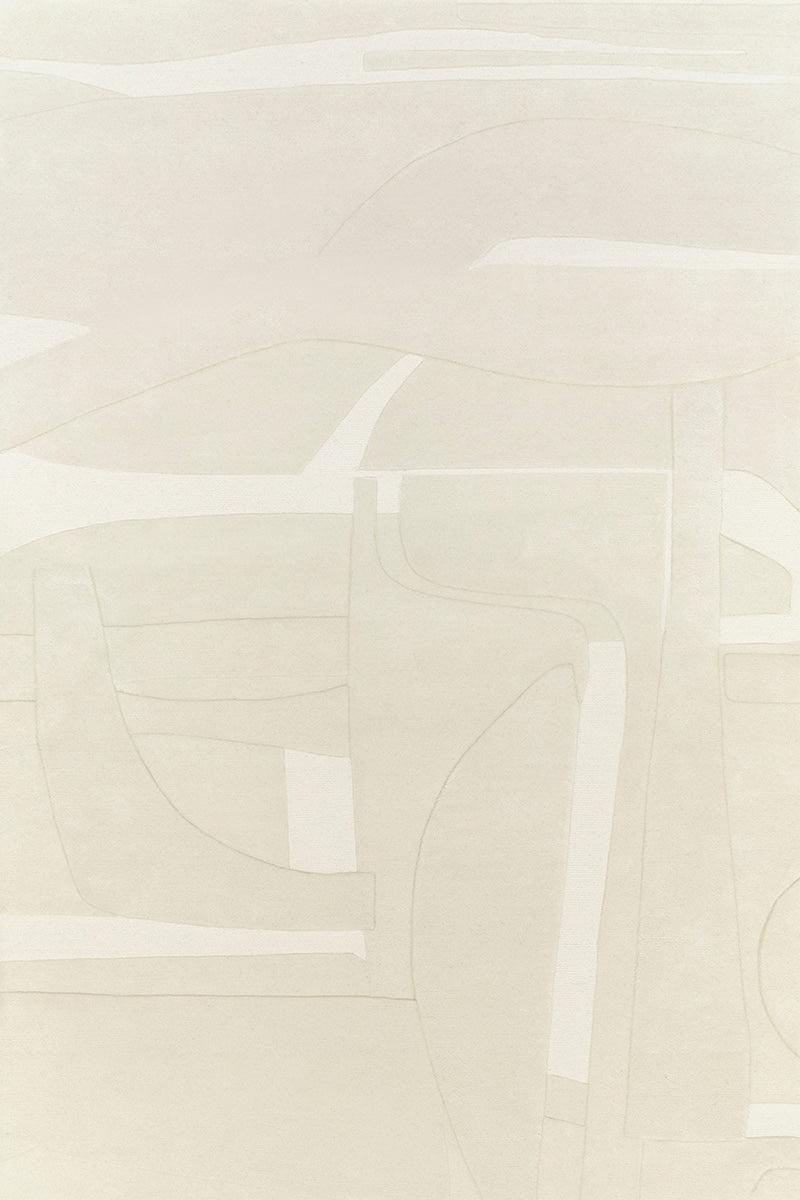 toulemonde-bochart-collage-tapis-blanc-en-laine-tuft-main image 1