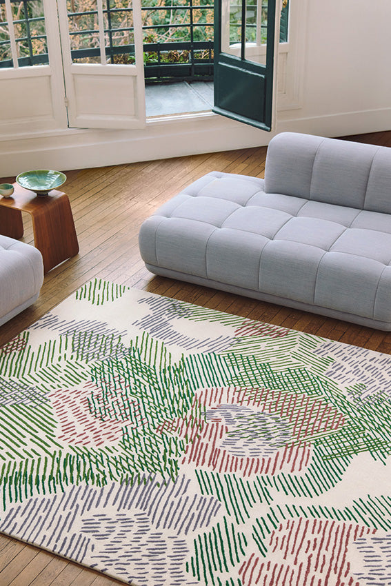 toulemonde-bochart-paysage-printemps-tapis-multicolore-laine-tuft-main image 3
