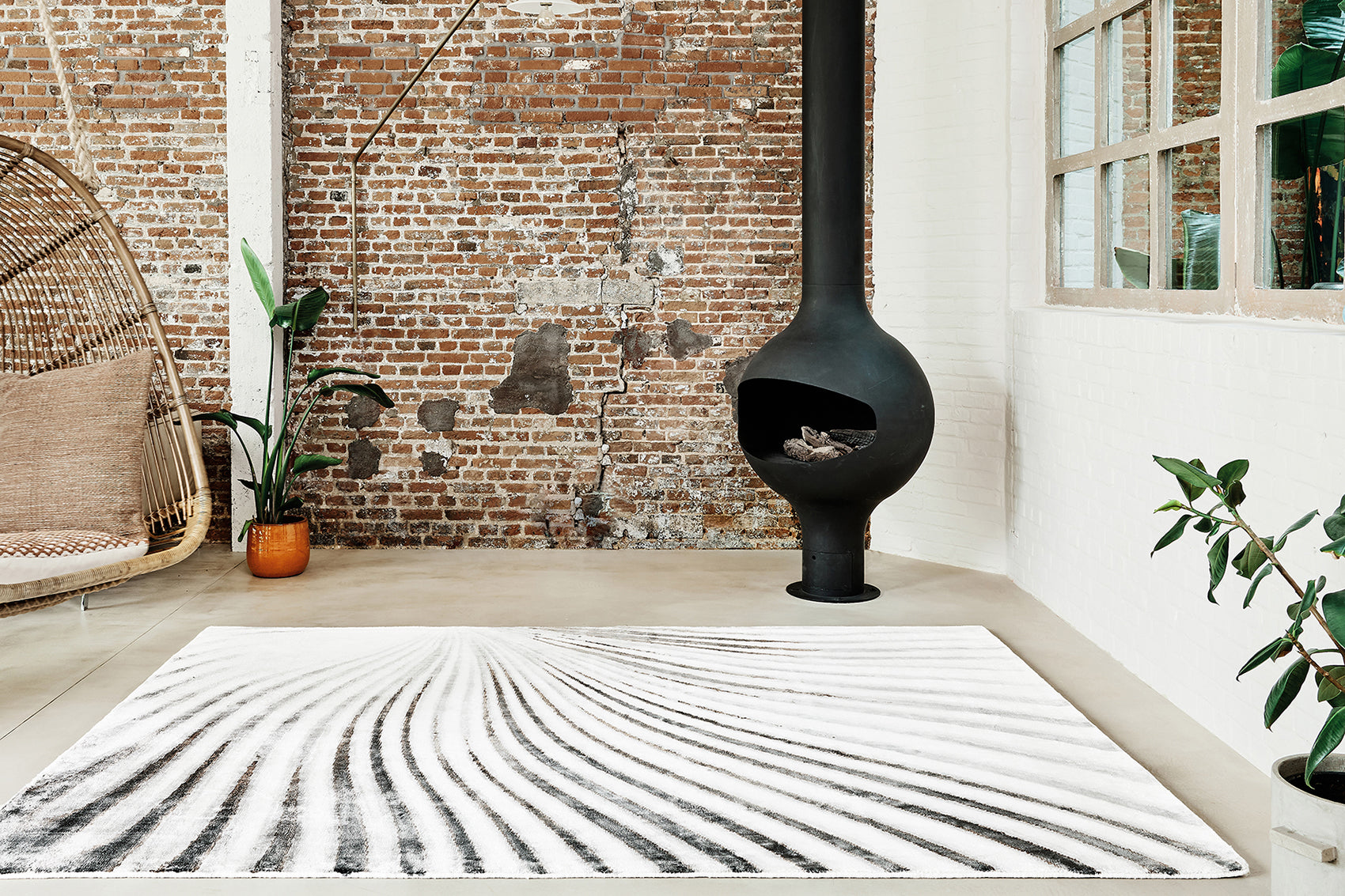 serge-lesage-time-argent-tapis-contemporain-zanzibar-argent image 2