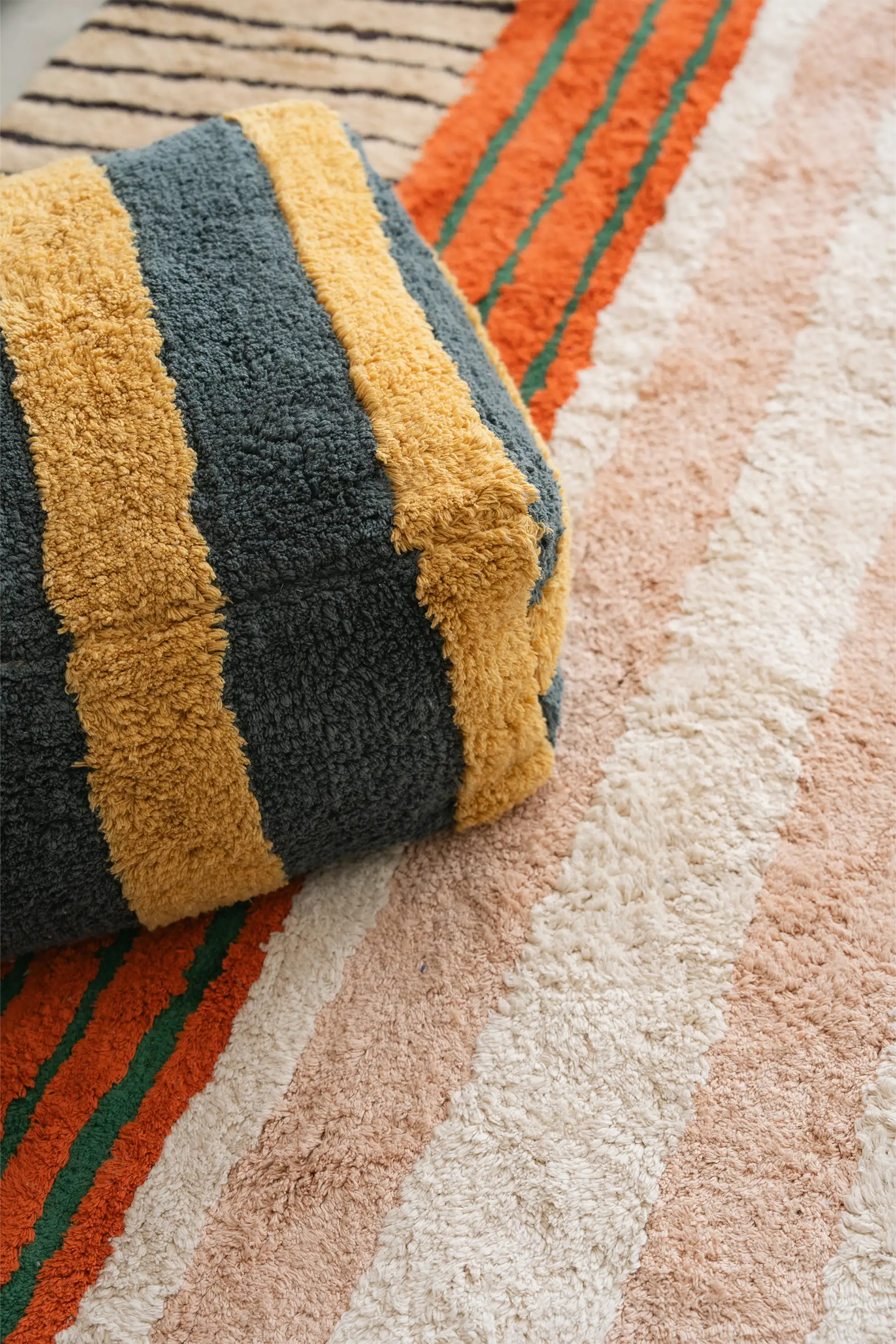 lorena-canals-lines-terrazo-pouf-chroma-stripes image 5