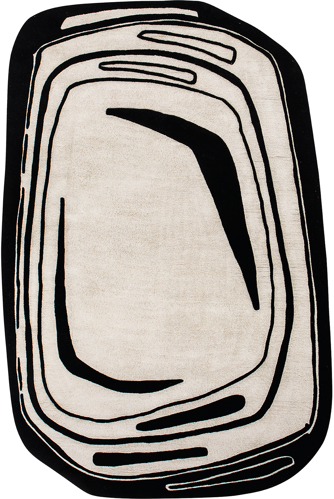 toulemonde-bochart-fragment-noir-et-blanc-tapis-laine-et-viscose-tuft-main-reda- image 1