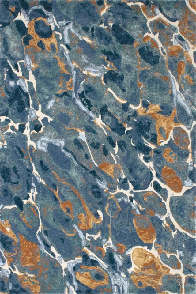 tapis-serge-lesage-text-bleute-170x240-faux-uni-bleu-textur image 1