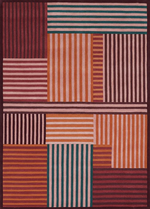toulemonde-bochart-mackintosh-brique-tapis-rouge-laine-tuft-main image 1