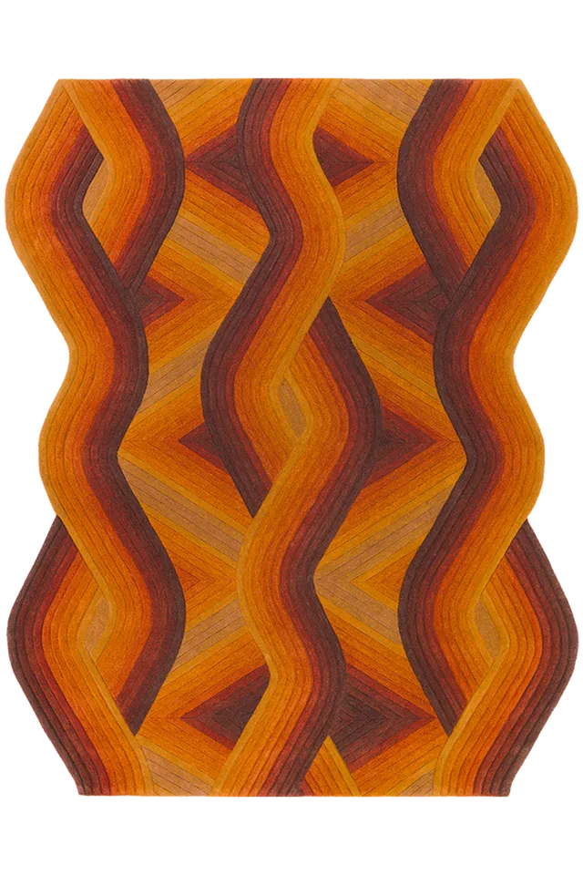 toulemonde-bochart-flow-ocre-tapis-ocre-en-laine-tuft-main image 1