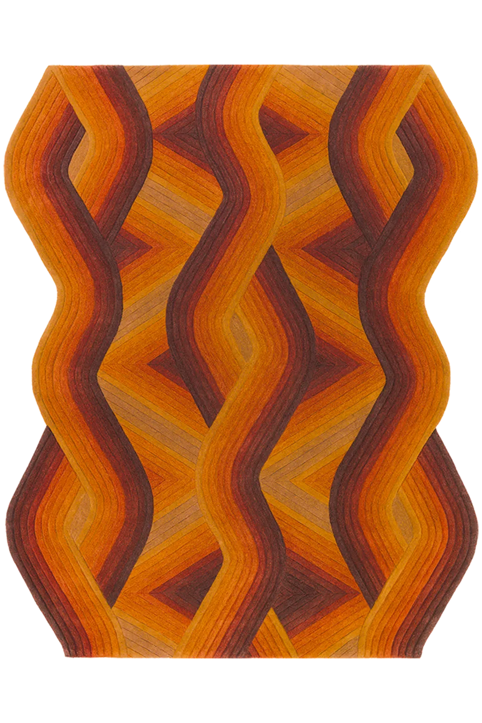 toulemonde-bochart-flow-ocre-tapis-ocre-en-laine-tuft-main image 1