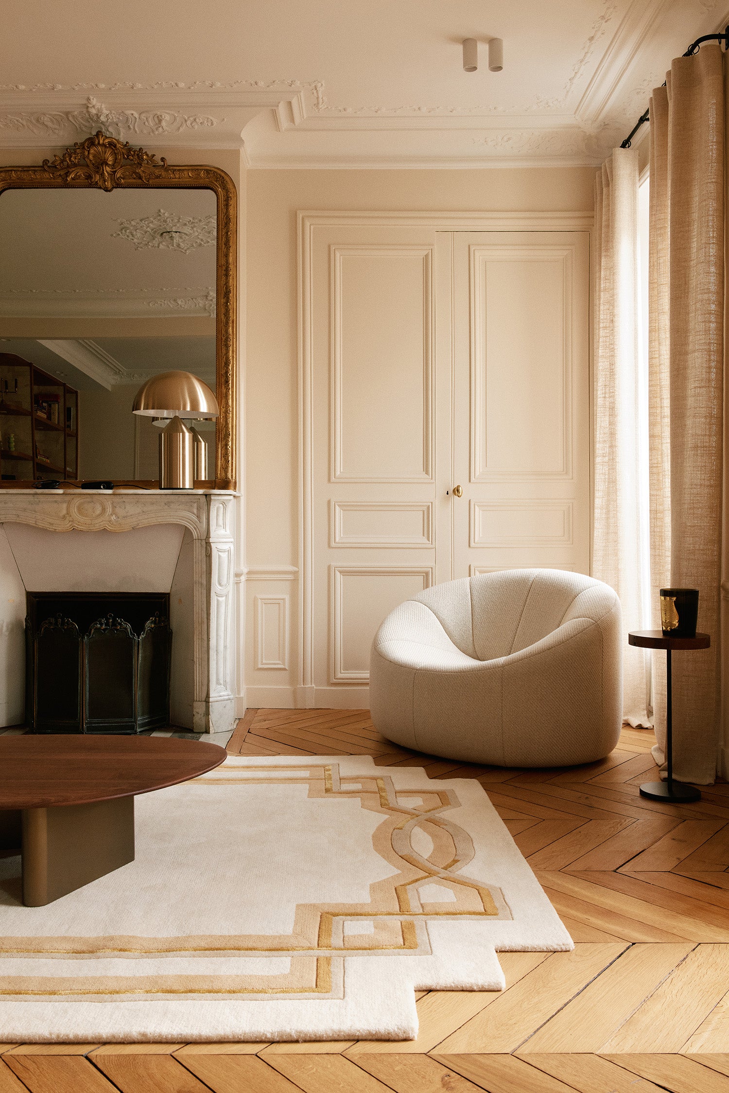 toulemonde-bochart-style-tapis-cru-bordures-architectur-es-laine-tuft-velours image 5