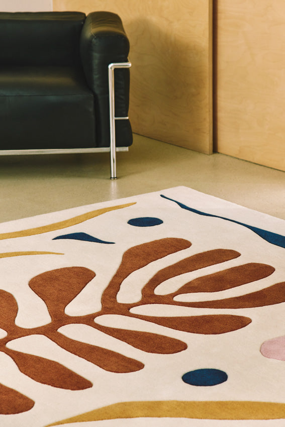 toulemonde-bochart-corail-ocre-tapis-tuft-main-laine image 4