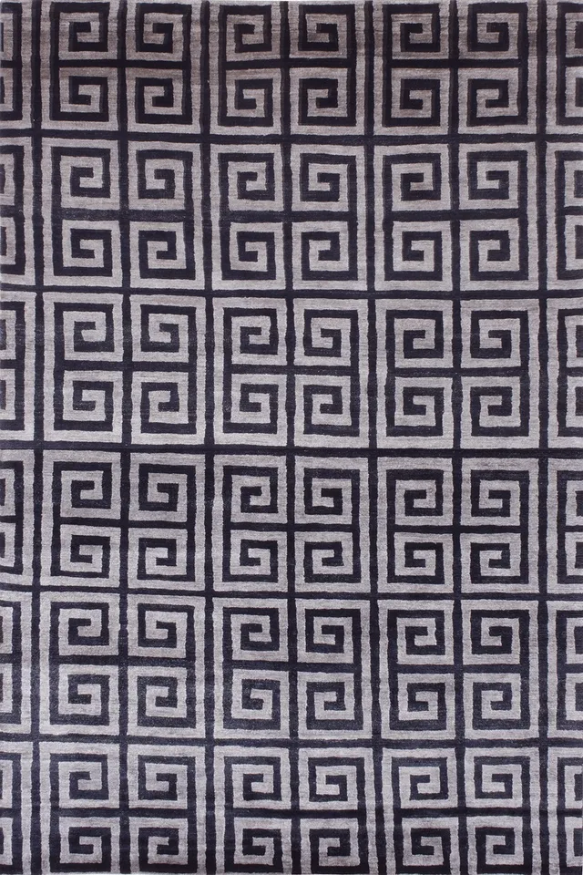 serge-lesage-labyrinth-noir-argent-200x300-tapis-exclusif image 1