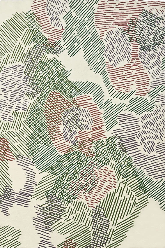 toulemonde-bochart-paysage-printemps-tapis-multicolore-laine-tuft-main image 1