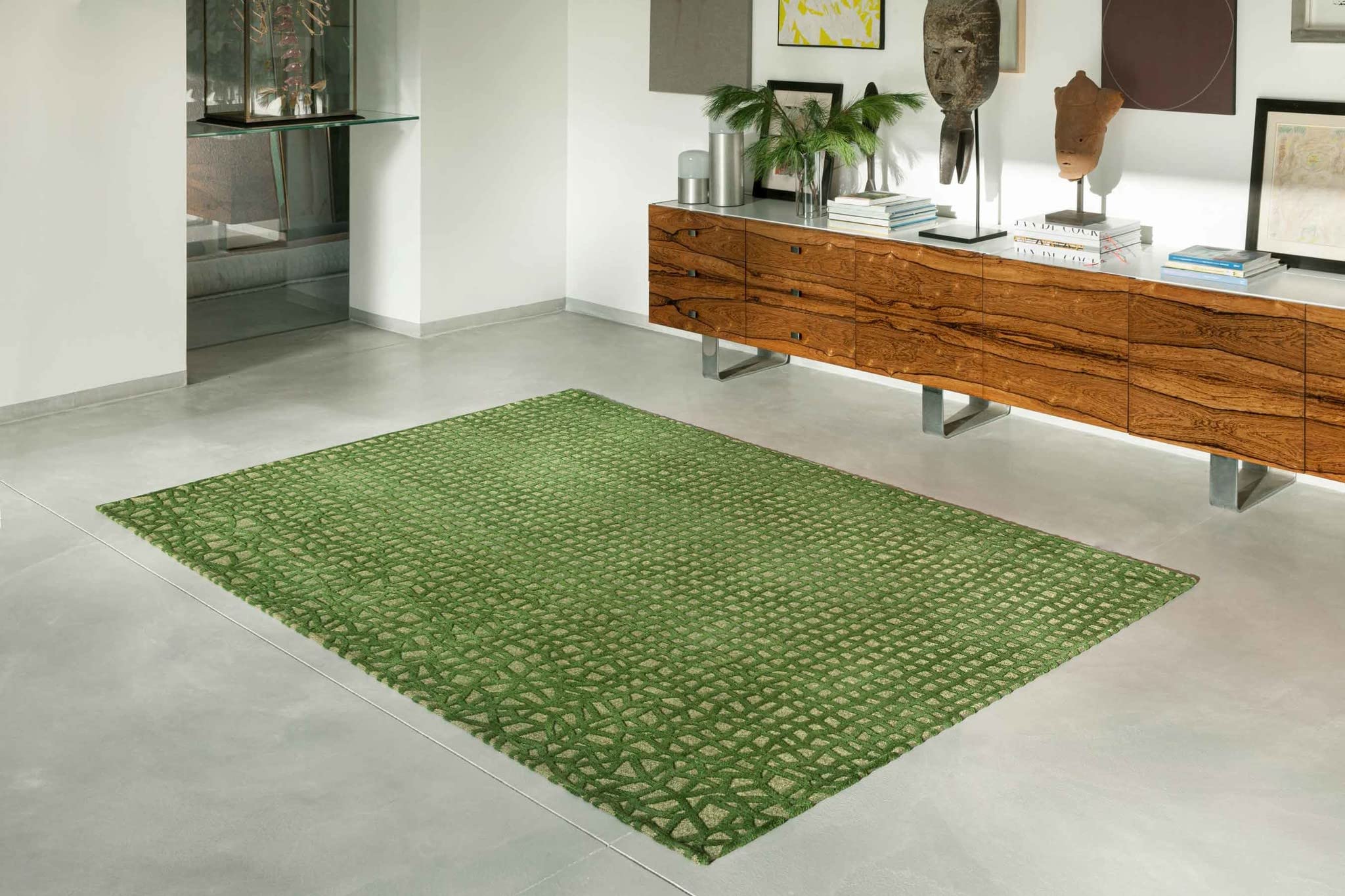 louis-de-poortere-trammel-structures-tapis-structur-80-x-150-cm-vert-alta image 2