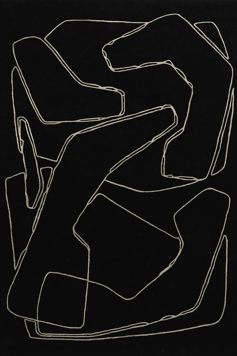 toulemonde-bochart-amalgame-tapis-noir-laine-et-viscose-tuft-main image 1