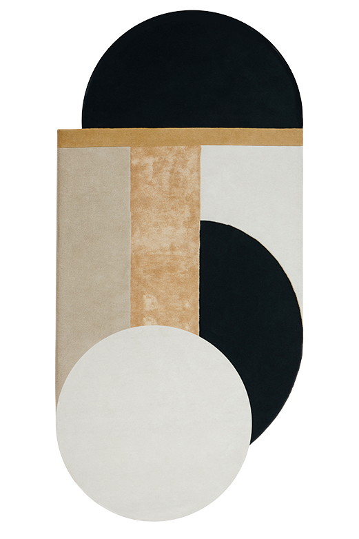 toulemonde-bochart-bijoux-noir-et-blanc-tapis-art-d-co-fait-main image 1