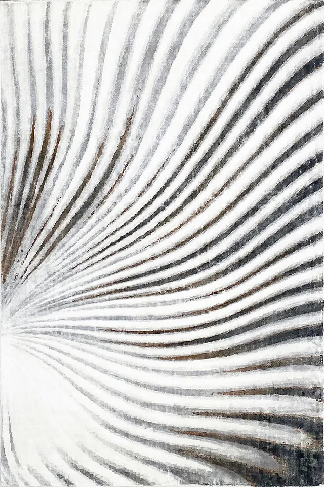 serge-lesage-time-argent-tapis-contemporain-zanzibar-argent image 1