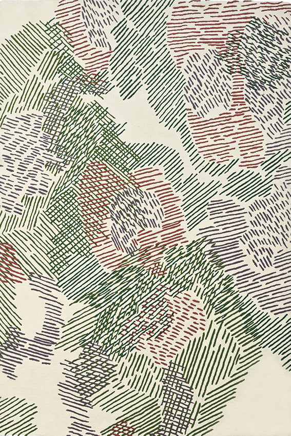 toulemonde-bochart-paysage-printemps-tapis-multicolore-laine-tuft-main image 1