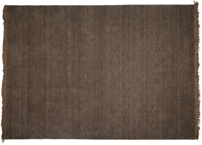 tapis-serge-lesage-nara-faux-uni-laine-chin-e-franges-jute image 2