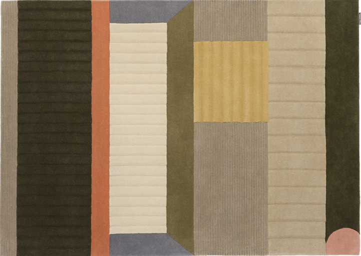 serge-lesage-tapis-cairn-brique-tapis-contemporain-fait-main image 2