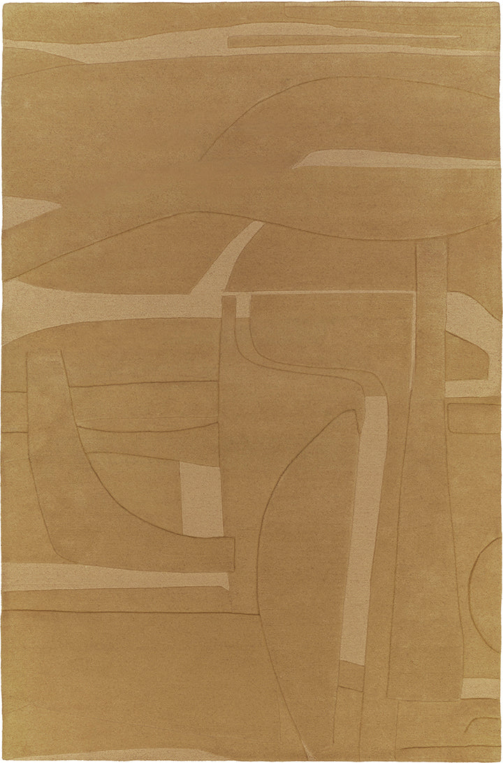 toulemonde-bochart-collage-tapis-laine-brun-fait-main image 1