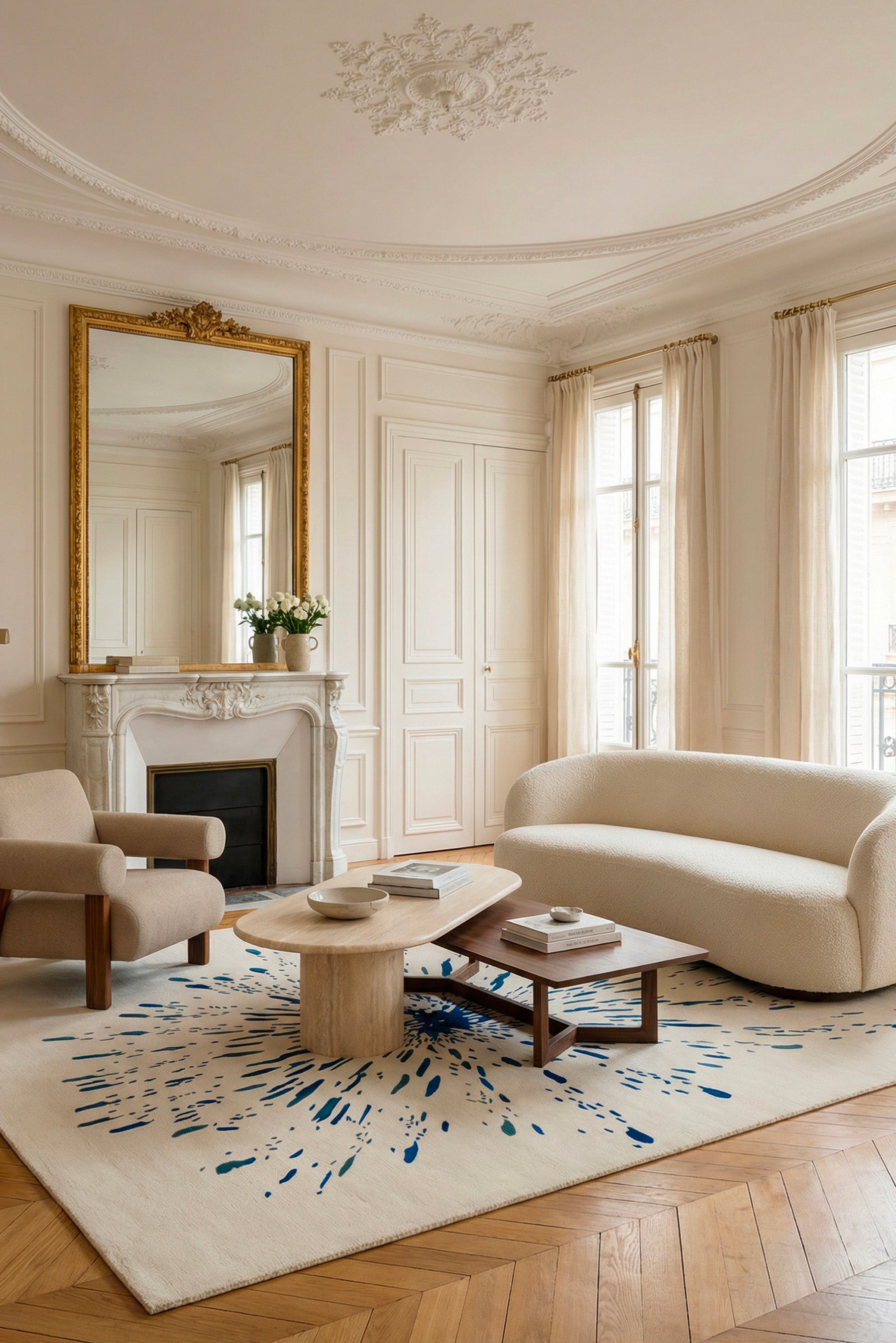 toulemonde-bochart-paint-blanc-bleu-tapis-tuft-main-laine-et-viscose image 6