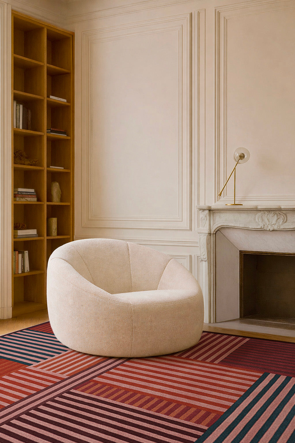 toulemonde-bochart-mackintosh-brique-tapis-rouge-laine-tuft-main image 2
