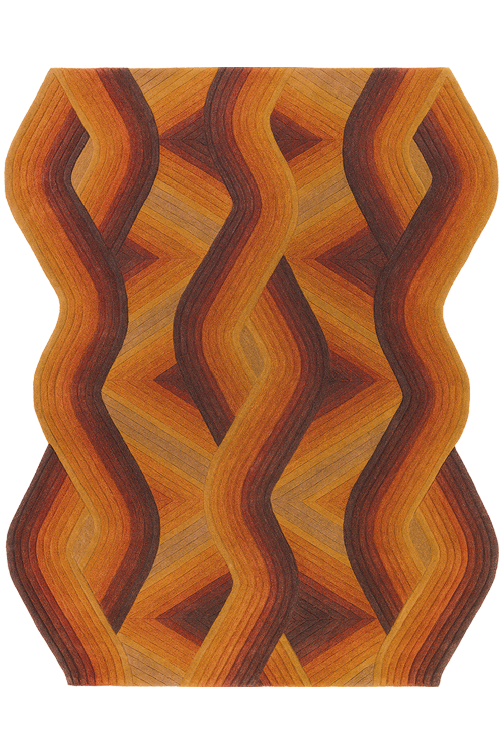 toulemonde-bochart-flow-ocre-tapis-ocre-en-laine-tuft-main image 1