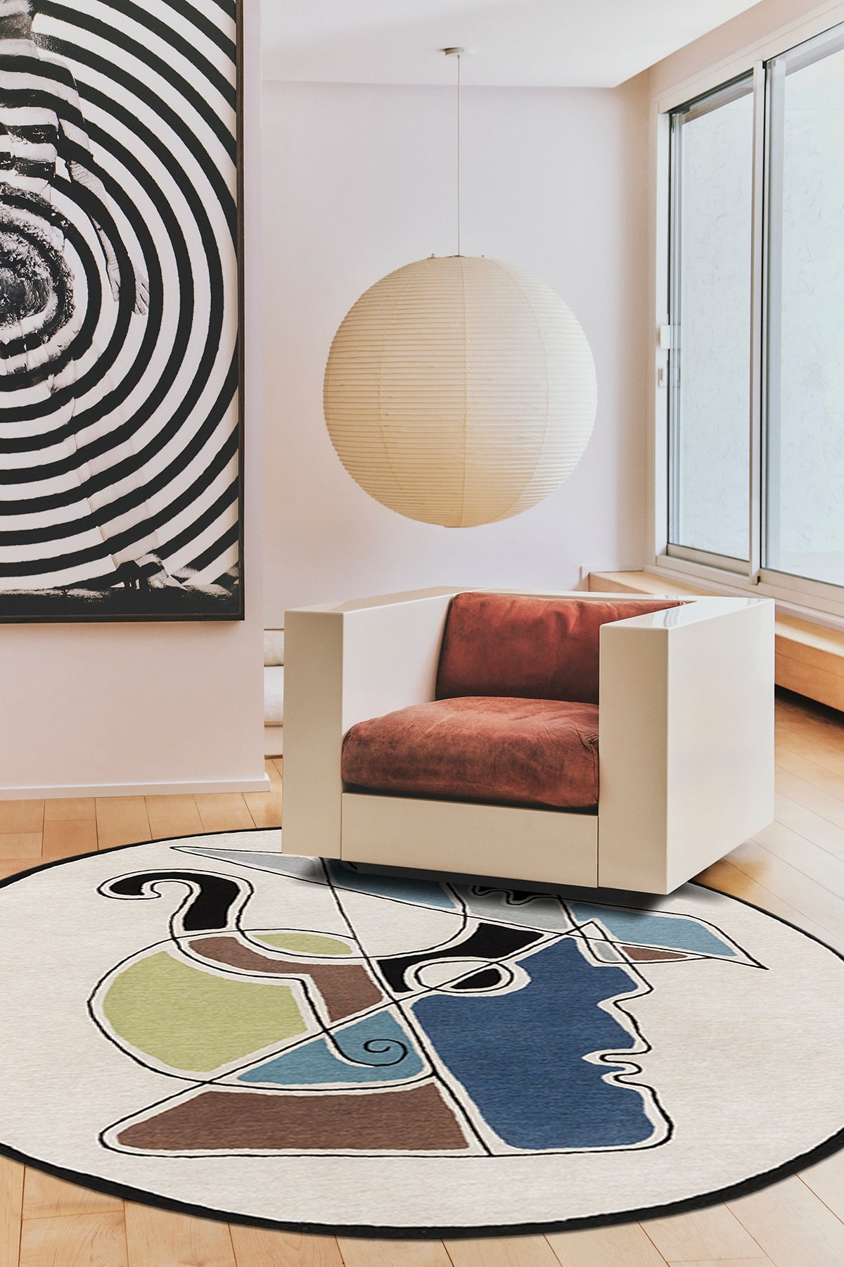 toulemonde-bochart-minos-tapis-rond-laine-multicolore-tuft-main image 2