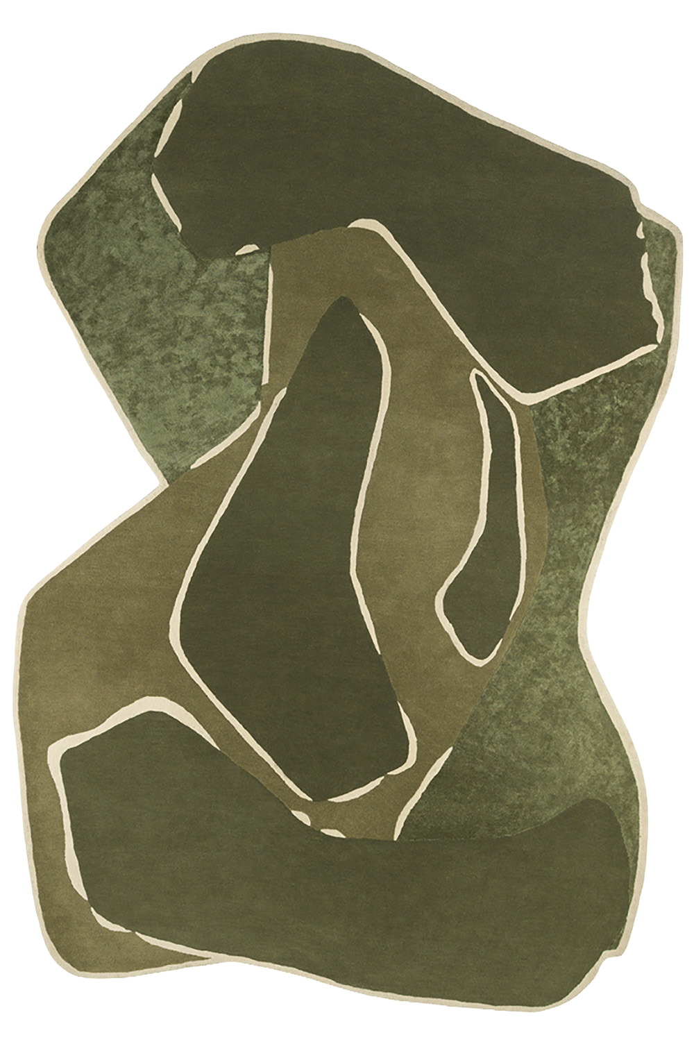 toulemonde-bochart-muse-tapis-vert-kaki-laine-et-viscose-230x350 image 1
