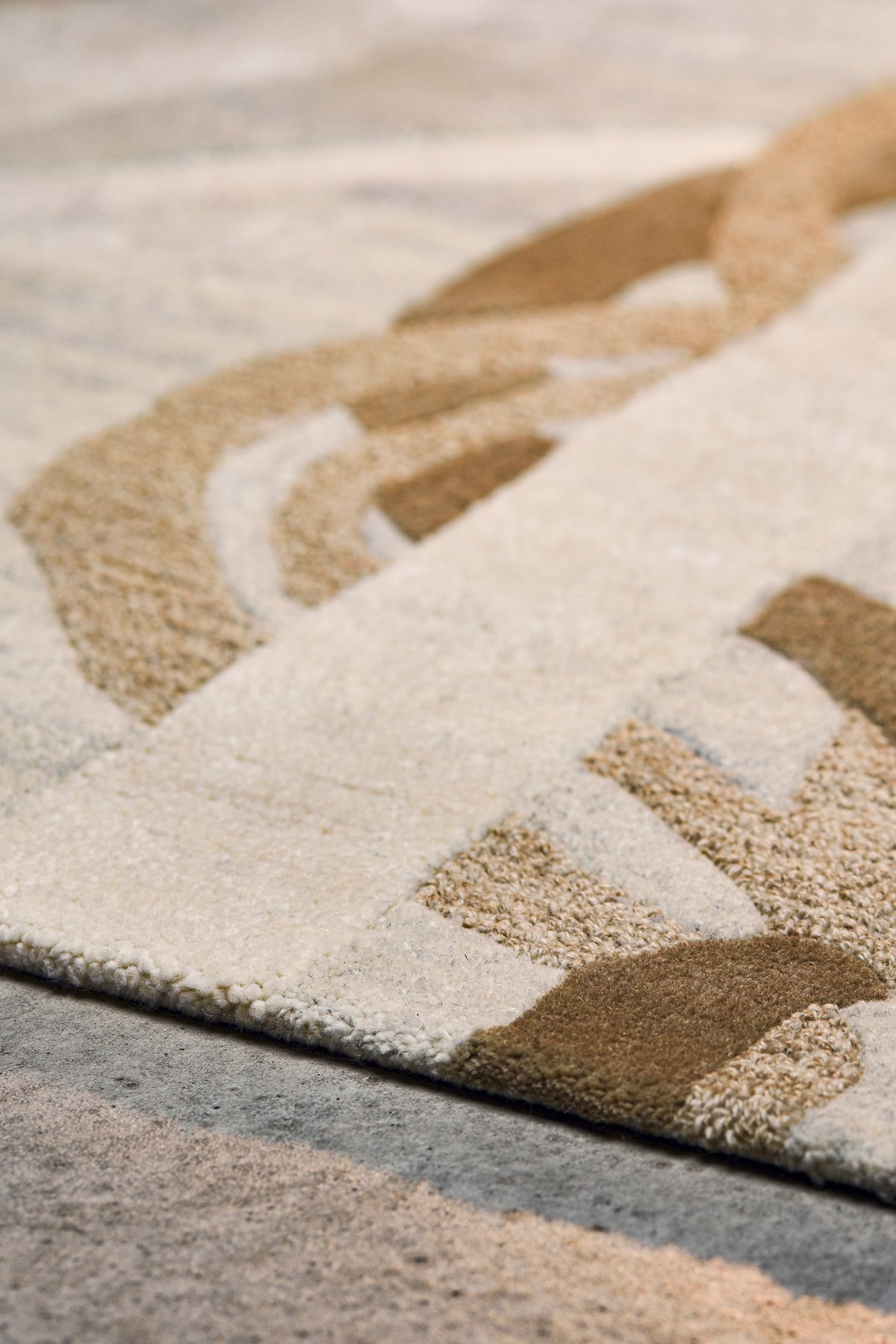 toulemonde-bochart-tapis-lianes-beige-en-laine-tuft-main-laur-meyrieux image 3