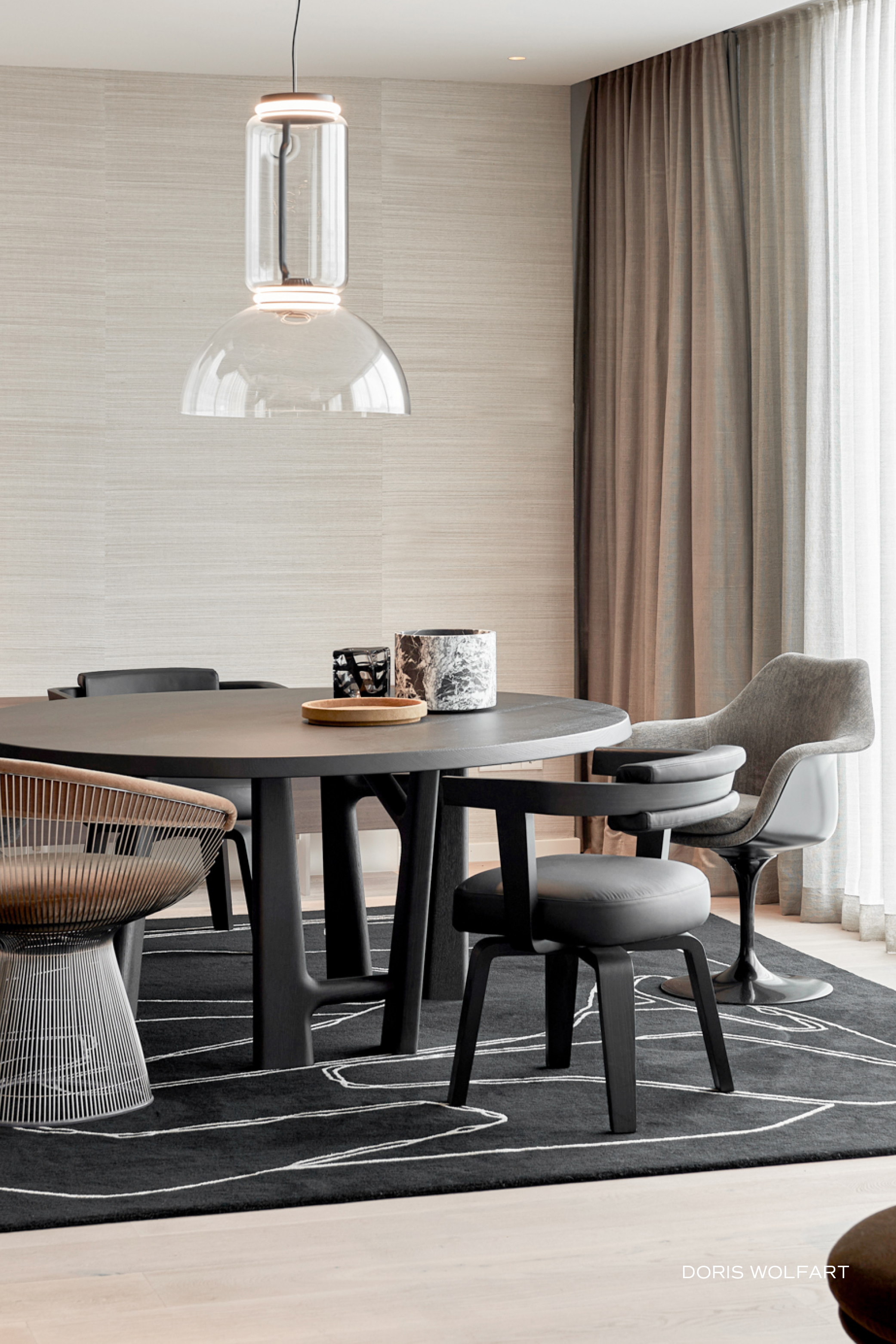 toulemonde-bochart-amalgame-tapis-noir-laine-et-viscose-tuft-main image 3