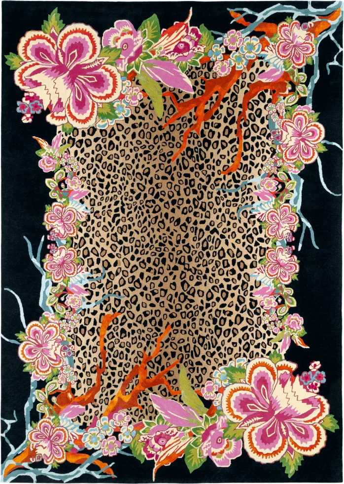 toulemonde-bochart-jungle-forest-tapis-soie-et-laine-motif-jungle image 1