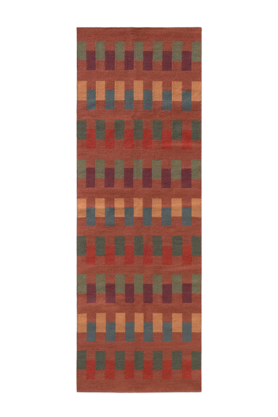lorena-canals-tapis-de-couloir-handloom-intersecting-sienna-runner-laine-et-coto image 1