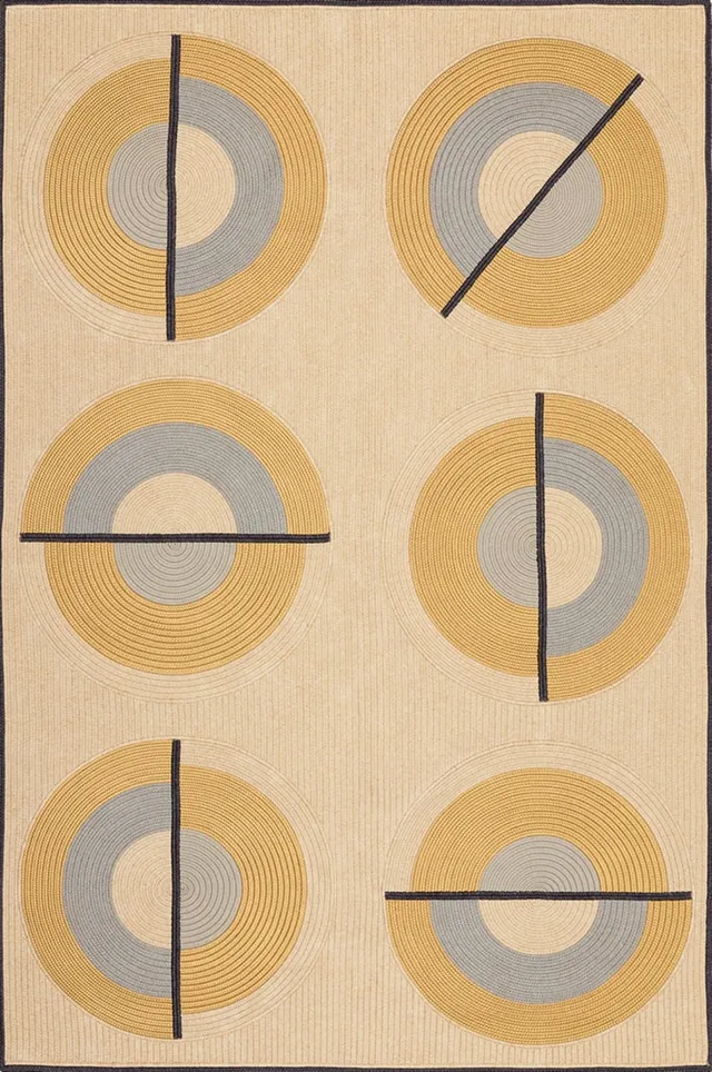 toulemonde-bochart-cyclo-tapis-d-ext-rieur-tiss-main-beige-sable-et-gris image 1