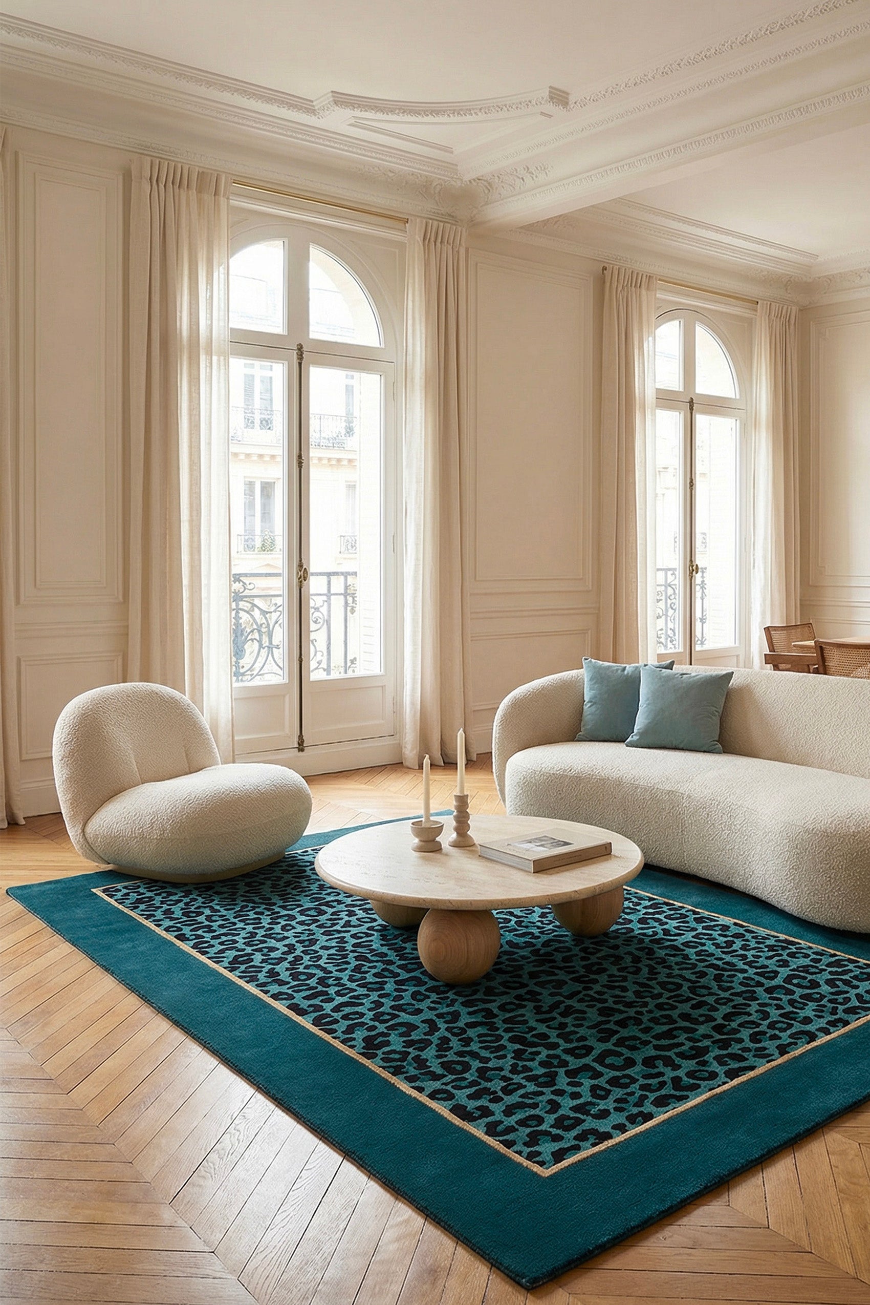 toulemonde-bochart-fauve-aqua-170x240-tapis-l-opard-bleu-laine image 4