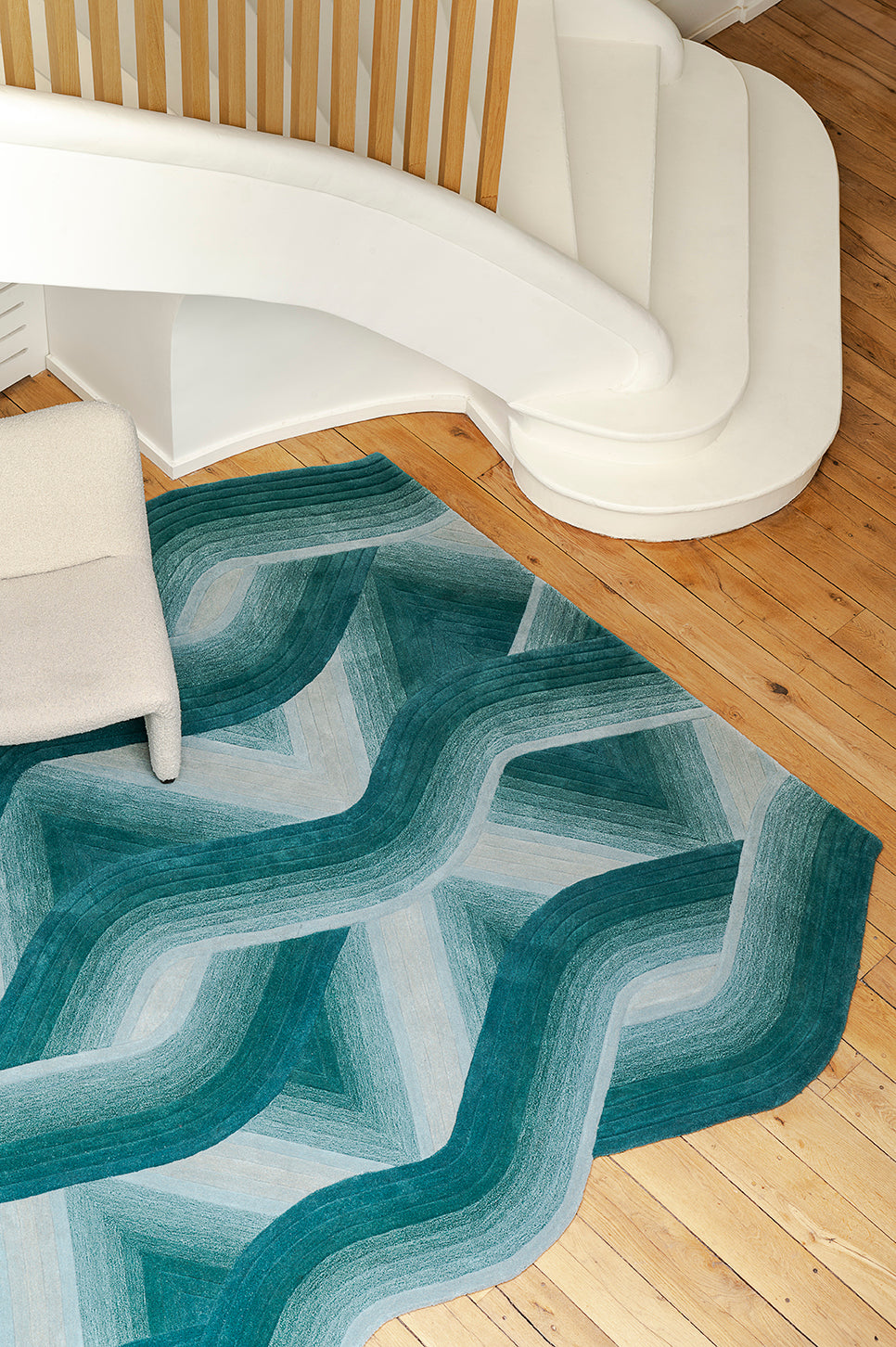 toulemonde-bochart-flow-aqua-tapis-bleu-laine-tuft-main image 3