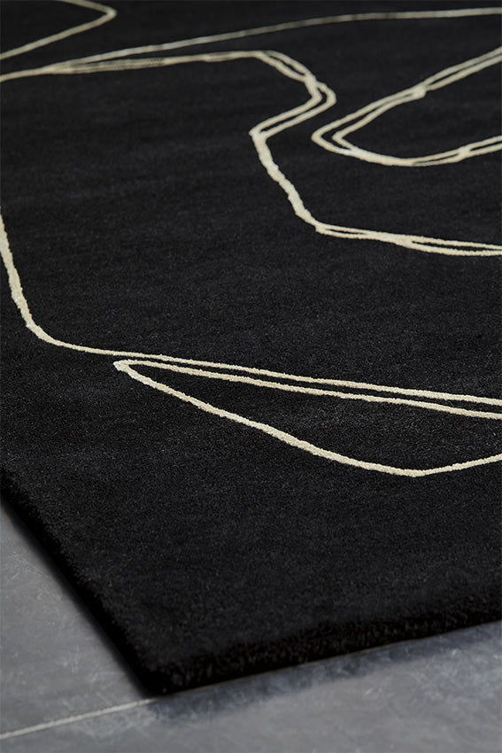 toulemonde-bochart-amalgame-tapis-noir-laine-et-viscose-tuft-main image 4