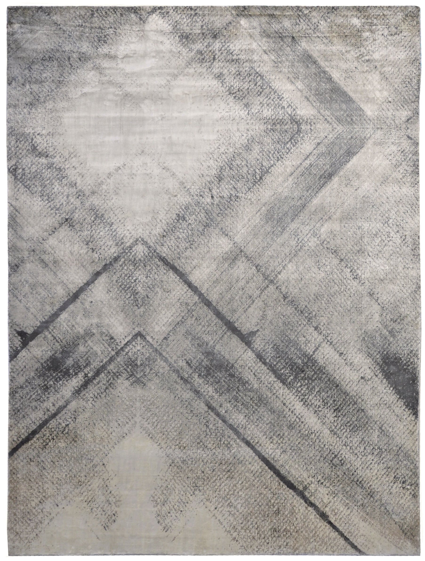 serge-lesage-woof-cendre-brun-tre-tapis-contemporain-fait-main image 1