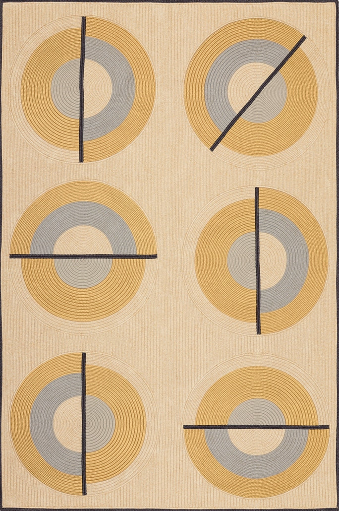 toulemonde-bochart-cyclo-tapis-d-ext-rieur-tiss-main-beige-sable-et-gris image 1