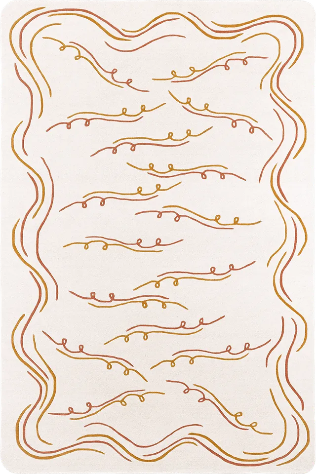 toulemonde-bochart-nazar-cru-brique-tapis-laine-tuft-main image 1