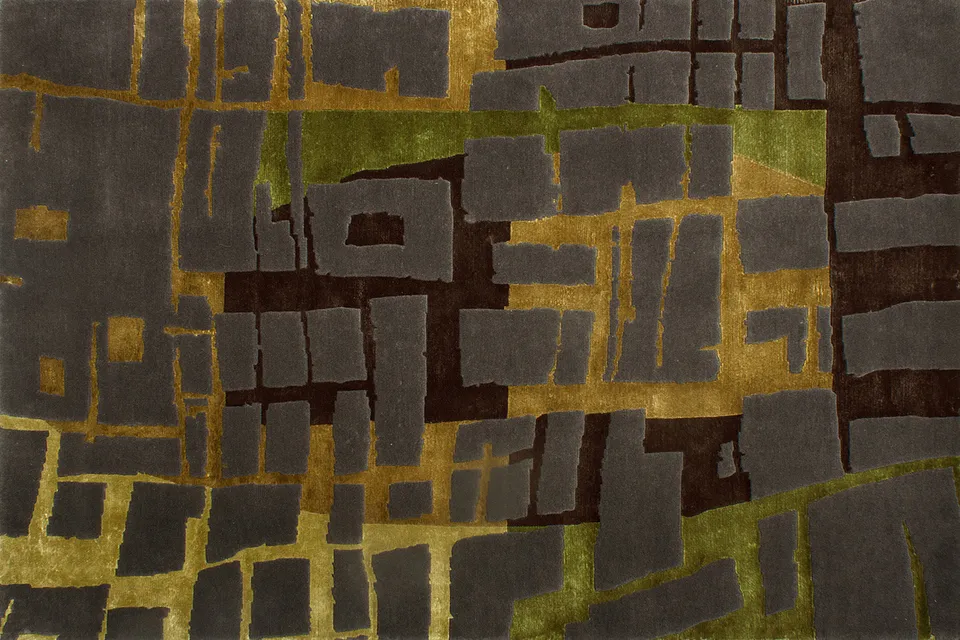 serge-lesage-tapis-diana-jungle-nou-main-vert-b-ne-bronze image 1