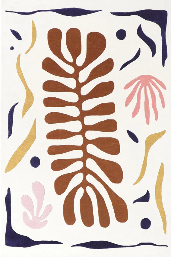 toulemonde-bochart-corail-ocre-tapis-tuft-main-laine image 1