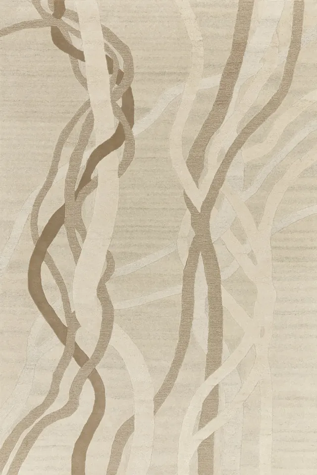 toulemonde-bochart-tapis-lianes-beige-en-laine-tuft-main-laur-meyrieux image 1